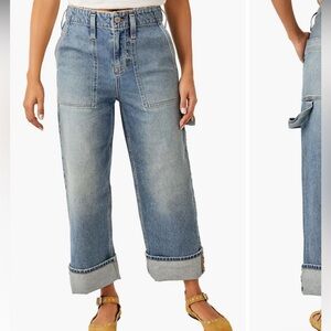 Free People Major League Midrise Cuffed Crop 27 NWT